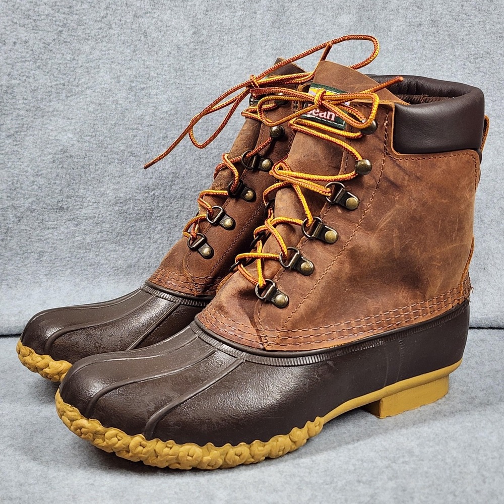 L.L.Bean Bean Boots Womens Size 8 Brown Leather‎ Gore-Tex Waterproof Made in USA